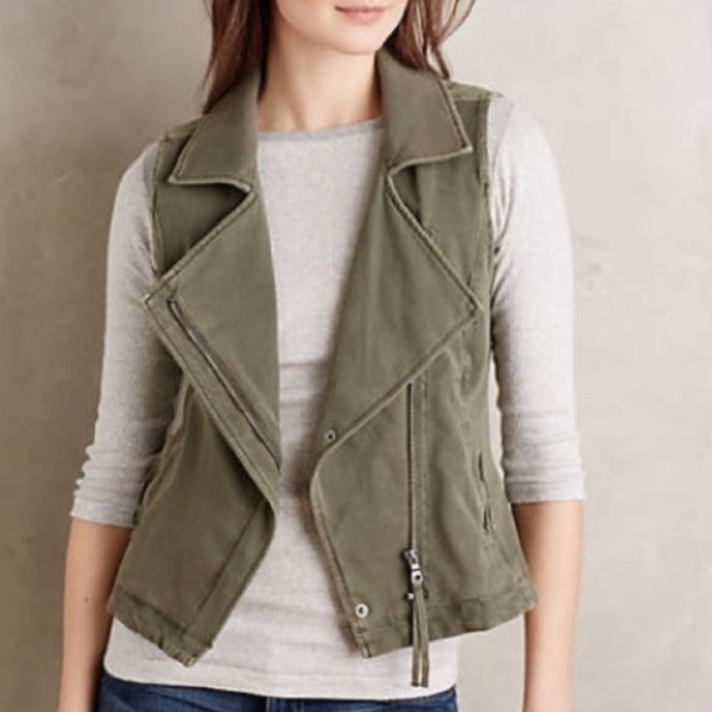 Anthropologie Marrakech sleeveless moto vest
